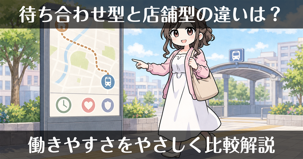 待ち合わせ型と店舗型デリヘルの違いを比較|働きやすいのはどっち?