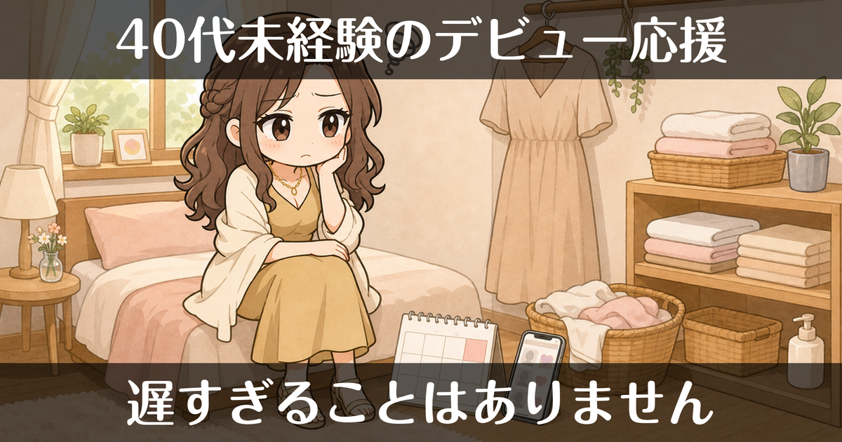 40代・未経験から風俗デビュー｜「遅すぎる」ことはない理由