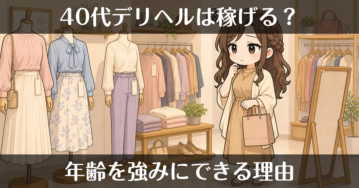 40代のデリヘルは稼げる？年齢を強みにできる人妻・熟女需要