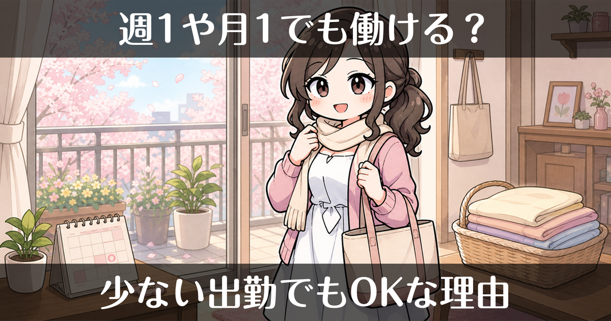 デリヘルは週1や月1でも働ける？少ない出勤でもOKな理由