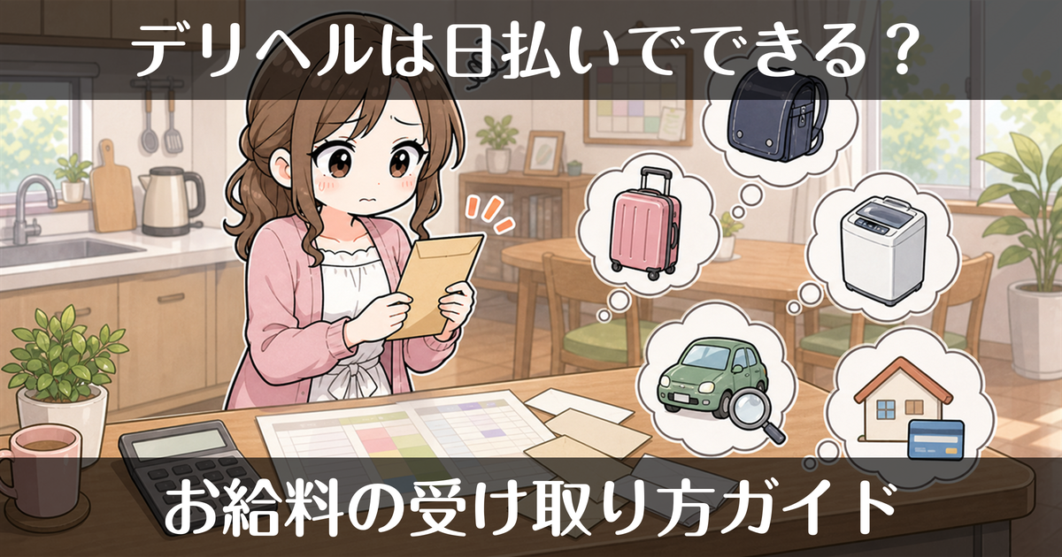 デリヘルは日払いでできる？お給料の受け取り方