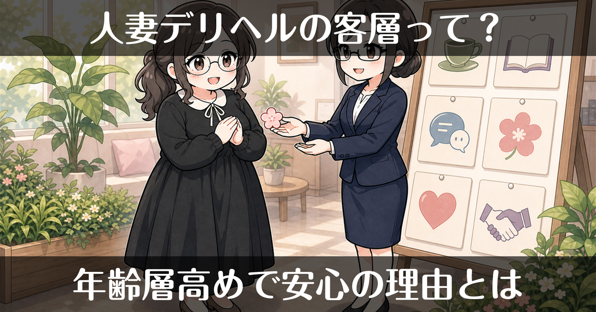 人妻デリヘルの客層は？年齢層高め・癒し志向で安心な理由