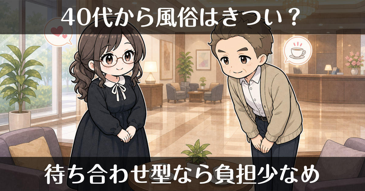 40代から風俗は体力的にきつい?待ち合わせ型なら負担が少ない理由