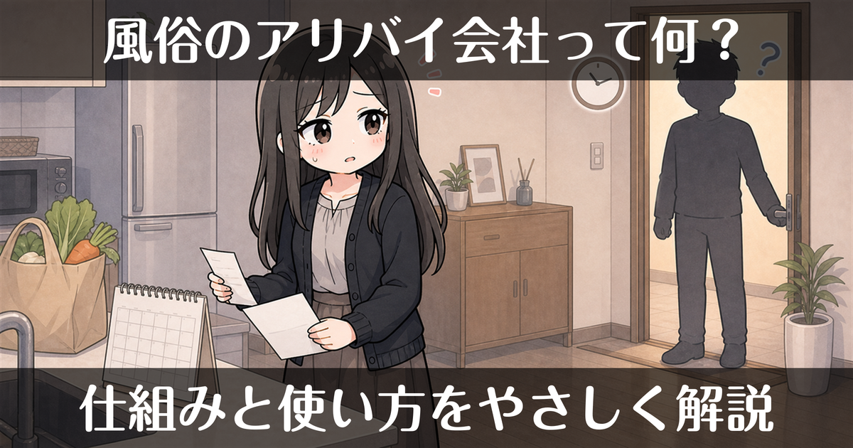 風俗のアリバイ会社とは？仕組みと使い方をやさしく解説