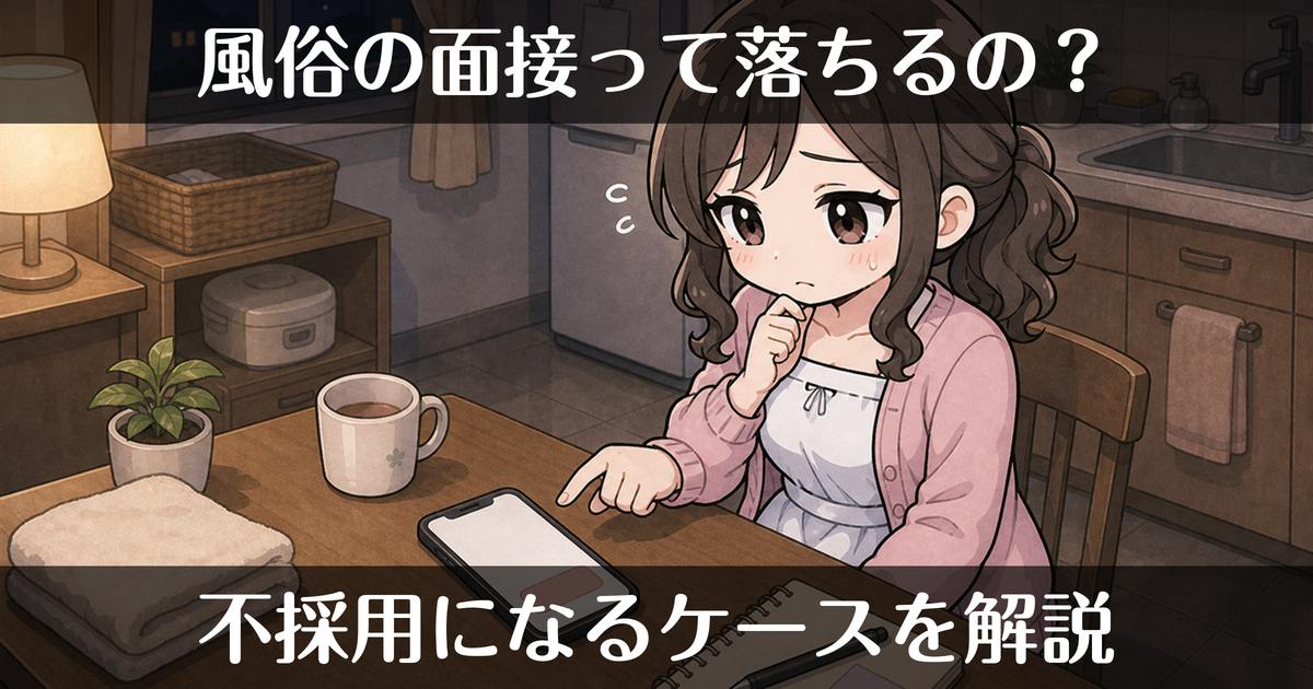 風俗の面接って落ちる？不採用になるケースはあるのか