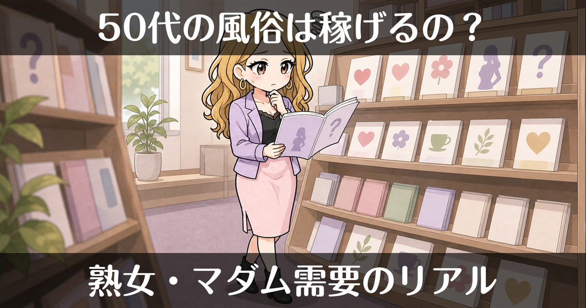50代の風俗は稼げる？収入のリアルと熟女・マダム需要