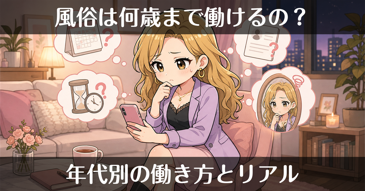 風俗は何歳まで働ける？年齢制限のリアルと年代別の働き方