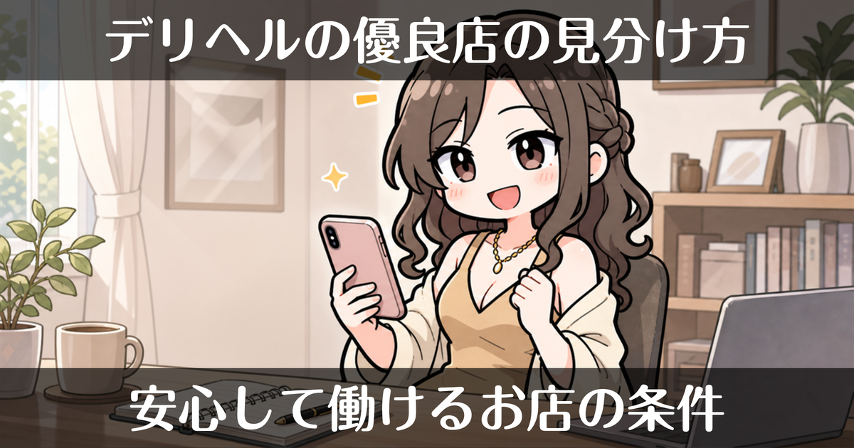 デリヘルの優良店の見分け方｜安心して働けるお店の条件
