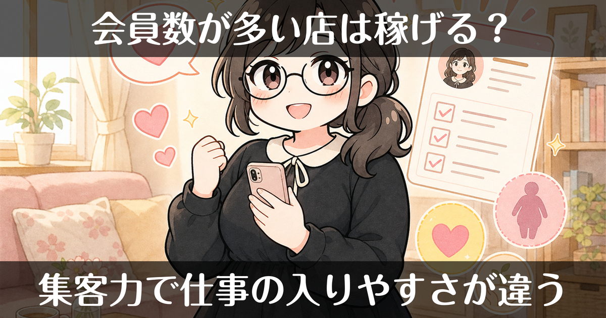 会員数が多いお店は稼ぎやすい？集客力で変わる仕事の入りやすさ