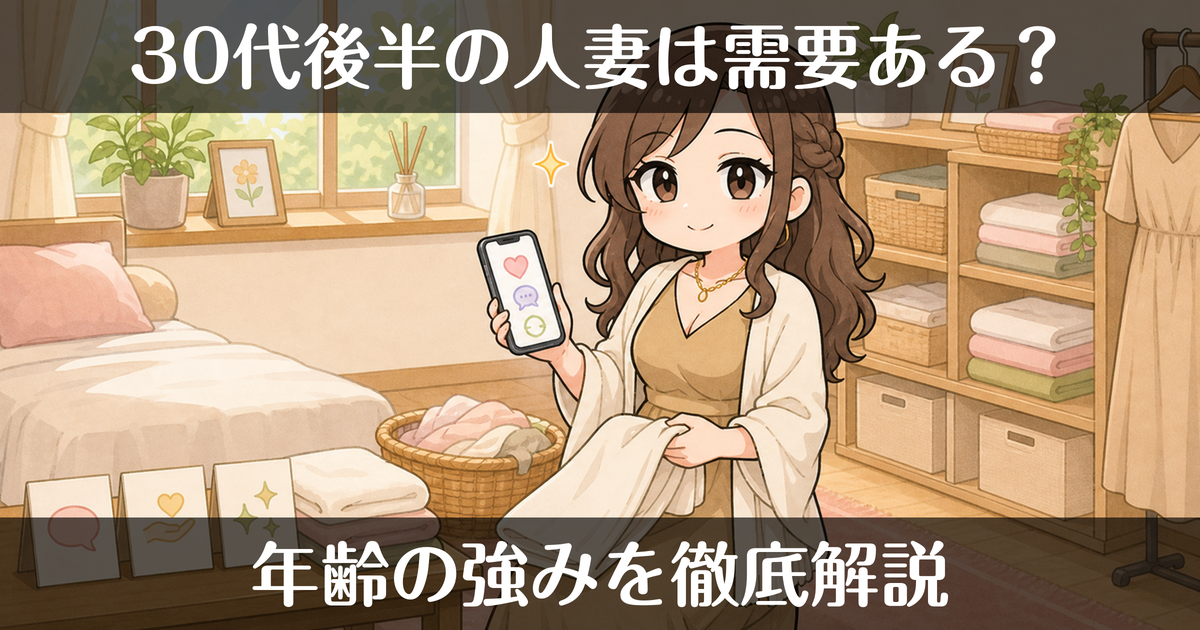 30代後半の人妻は風俗で需要がある？年齢の強みを解説