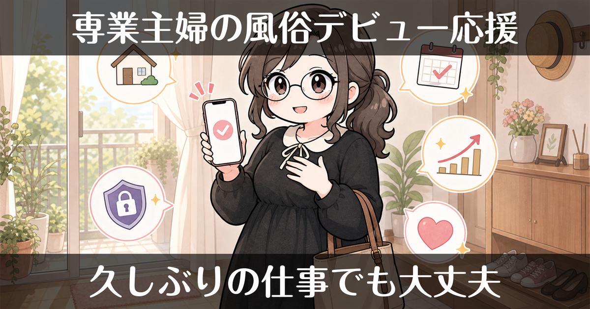専業主婦が風俗デビュー｜久しぶりの仕事でも大丈夫
