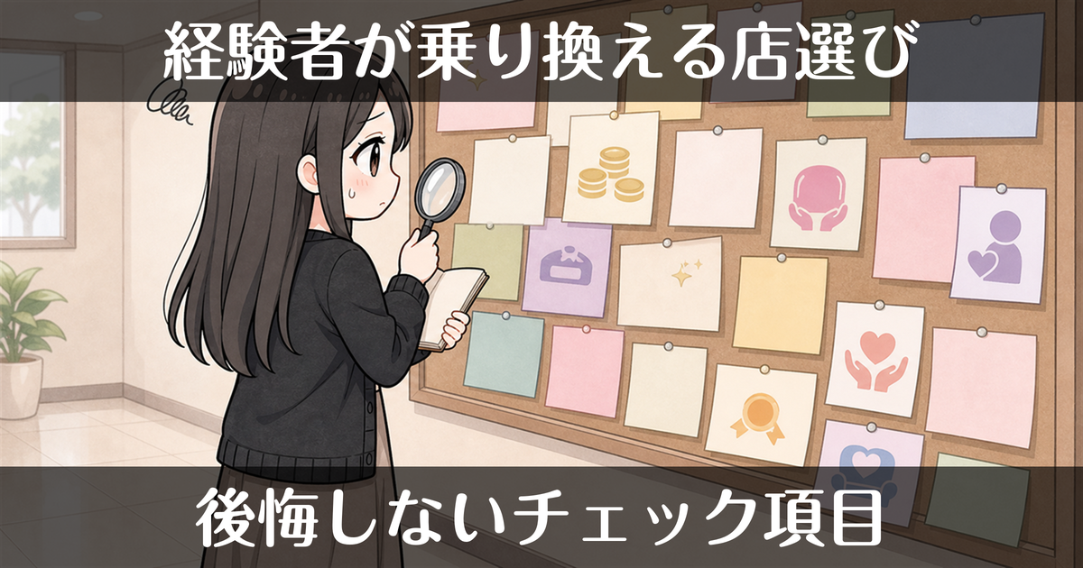 風俗の経験者が乗り換える店の選び方｜後悔しないチェック項目
