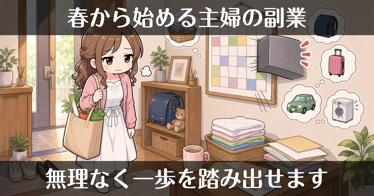新生活シーズンに主婦が春から始める副業｜無理なく一歩を