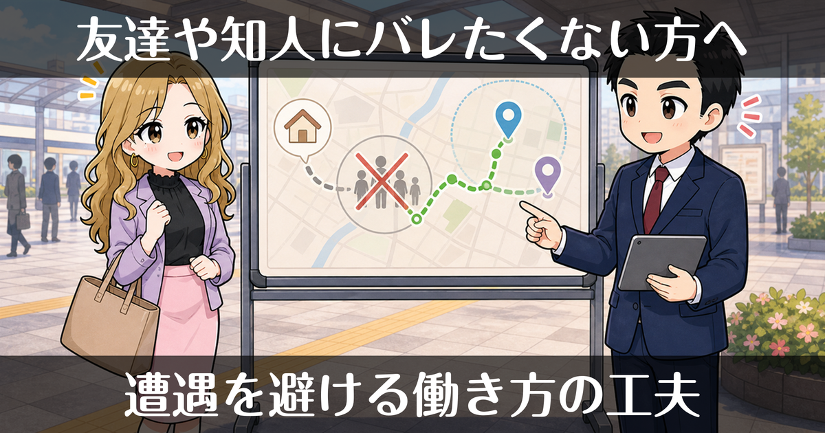 風俗で友達や知人にバレたくない｜遭遇を避ける働き方の工夫