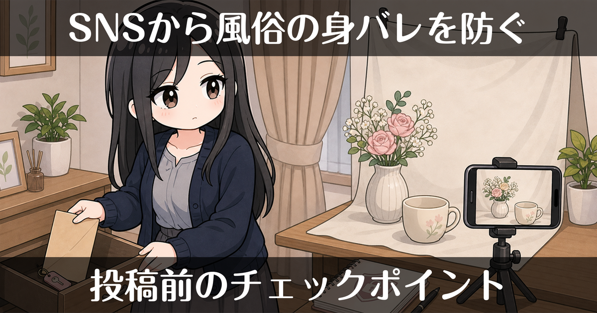 風俗でSNSから身バレを防ぐための注意点