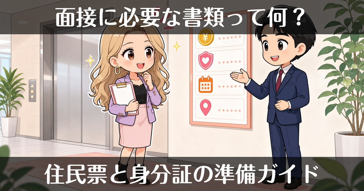 風俗の面接に必要な書類は？住民票・身分証の準備ガイド